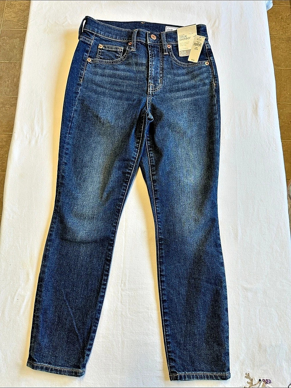 Gap True Skinny High Rise High Rise Skinny Jeans in Blue Waist 26 NWT